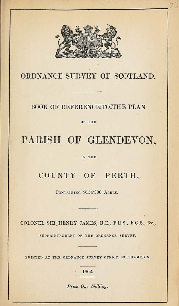 (655) 1862 - Glendevon, County of Perth