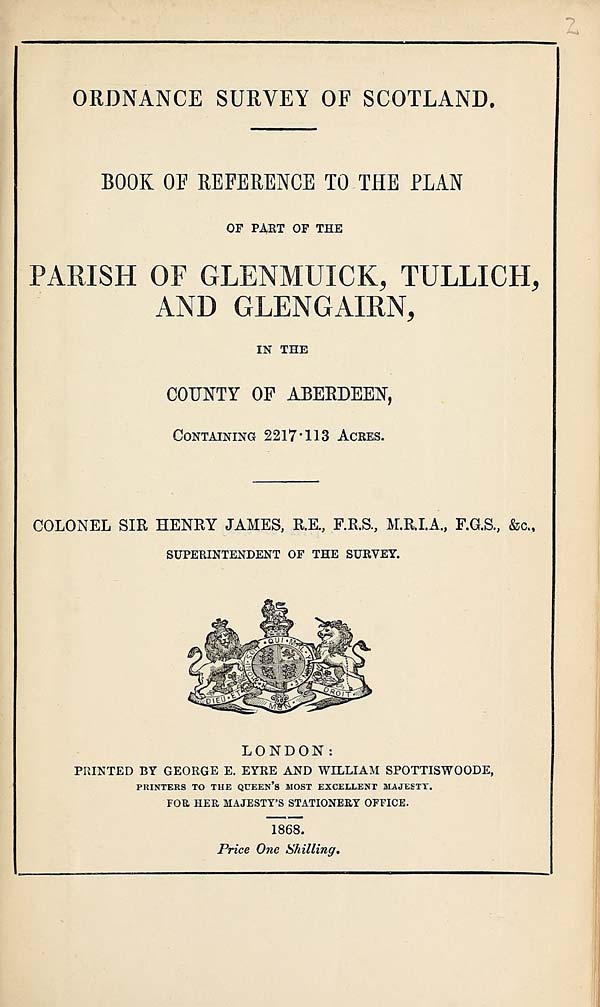 (31) 1868 - Glenmuick, Tullich, and Glencairn, County of Aberdeen