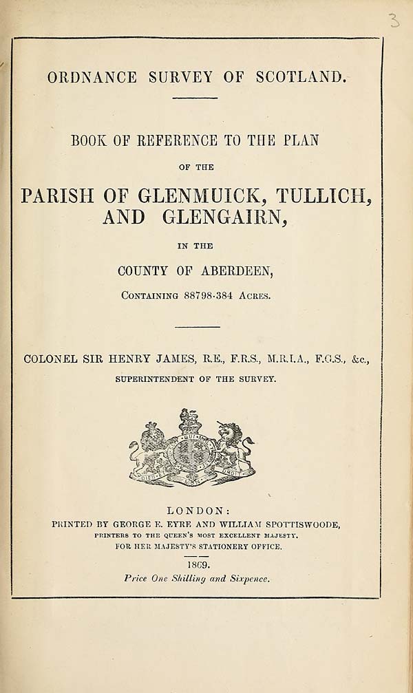 (43) 1869 - Glenmuick, Tullich, and Glencairn, County of Aberdeen