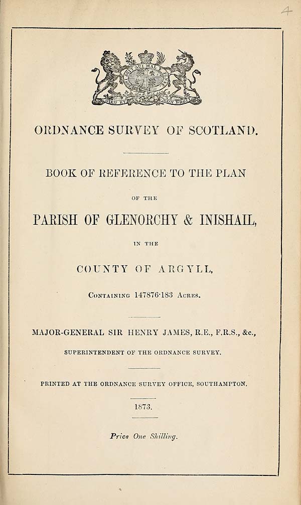 (63) 1873 - Glenorchy & Inshail, County of Argyll