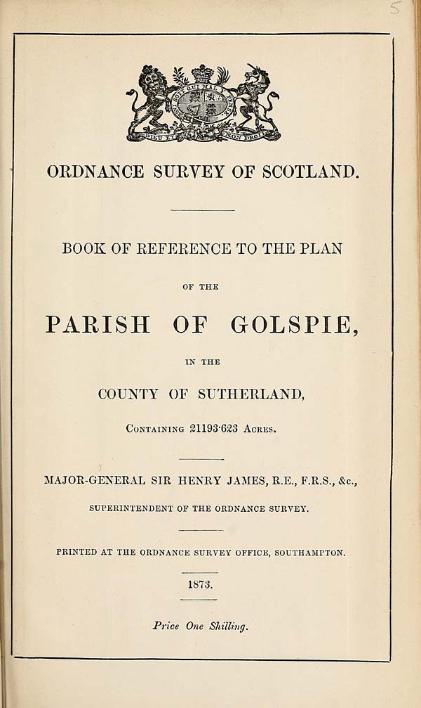 (79) 1873 - Golspie, County of Sutherland