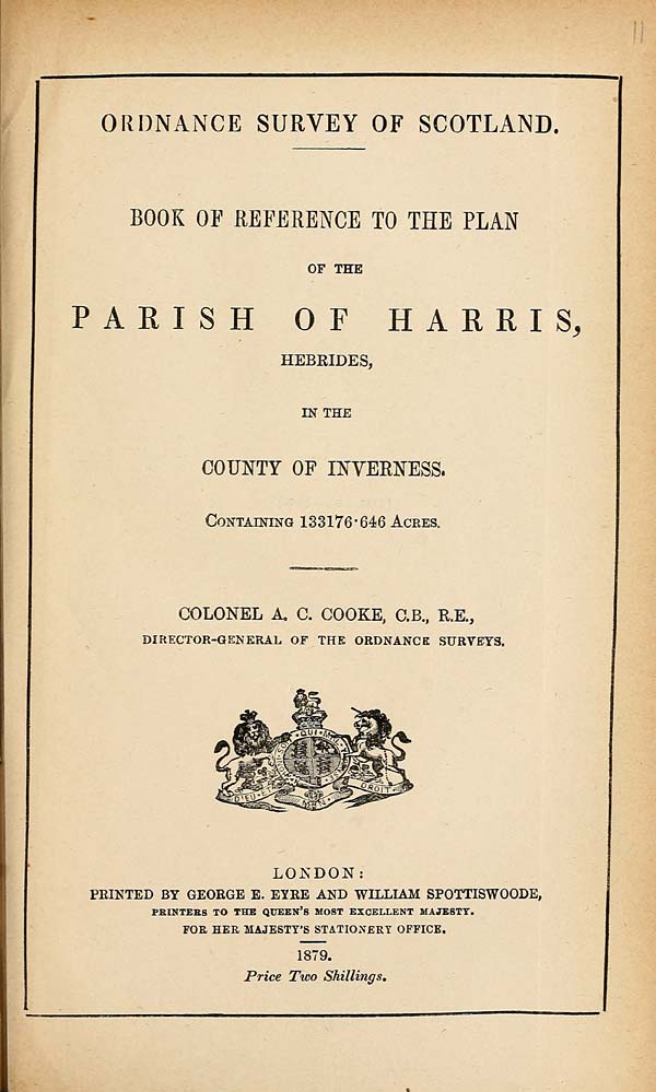 (251) 1879 - Harris, Hebrides, County of Inverness
