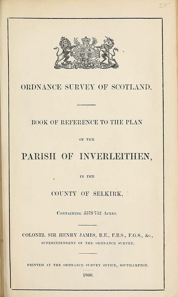 (559) 1860 - Inverleithen, County of Selkirk