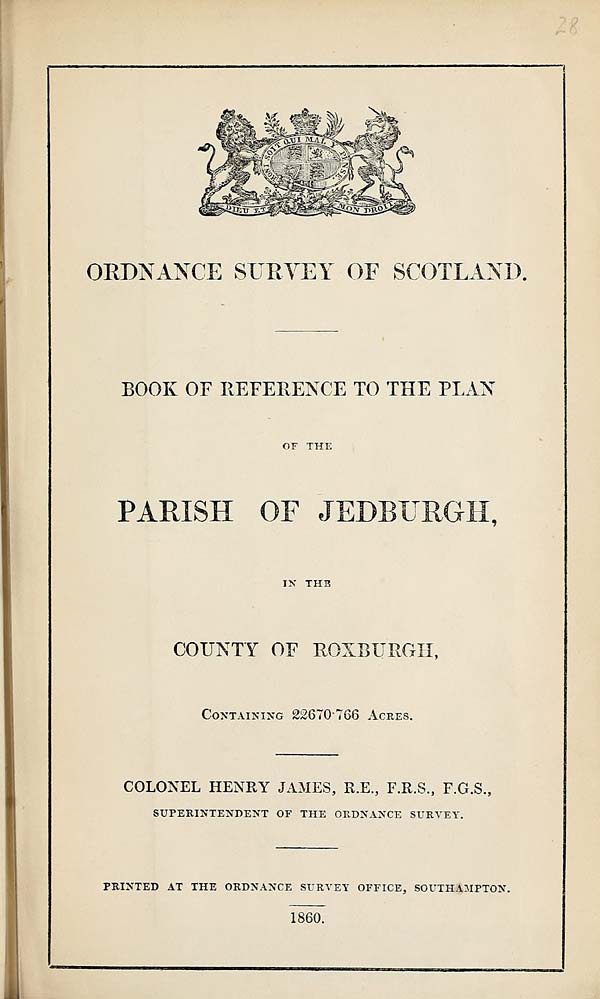 (640) 1860 - Jedburgh, County of Roxburgh