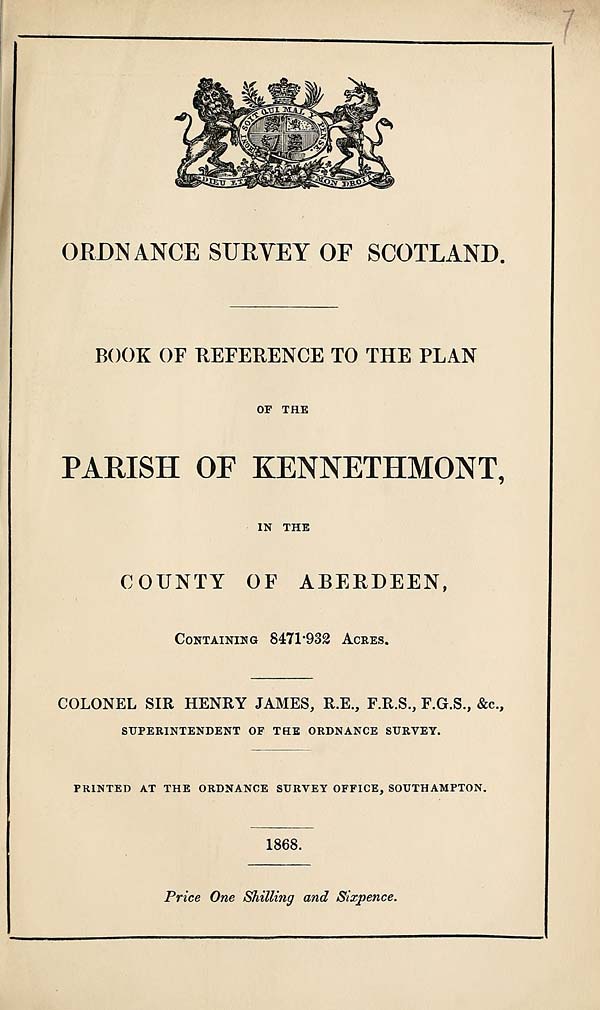 (153) 1868 - Kennethmont, County of Aberdeen