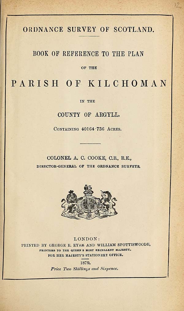 (263) 1879 - Kilchoman, County of Argyll