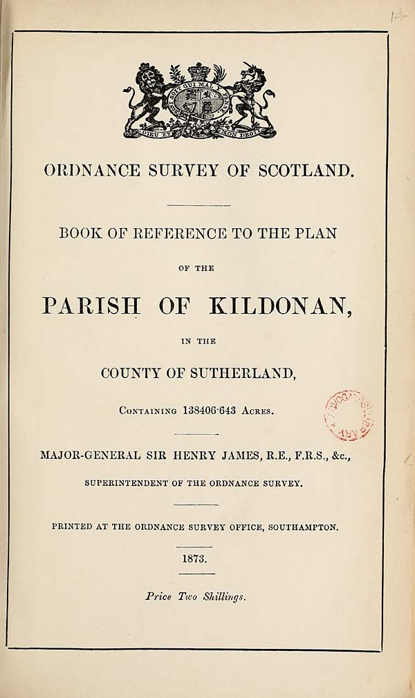(327) 1873 - Kildonan, County of Sutherland