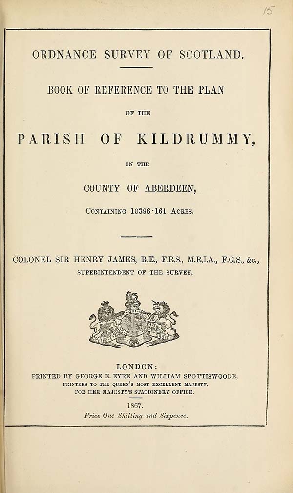 (353) 1867 - Kildrummy, County of Aberdeen