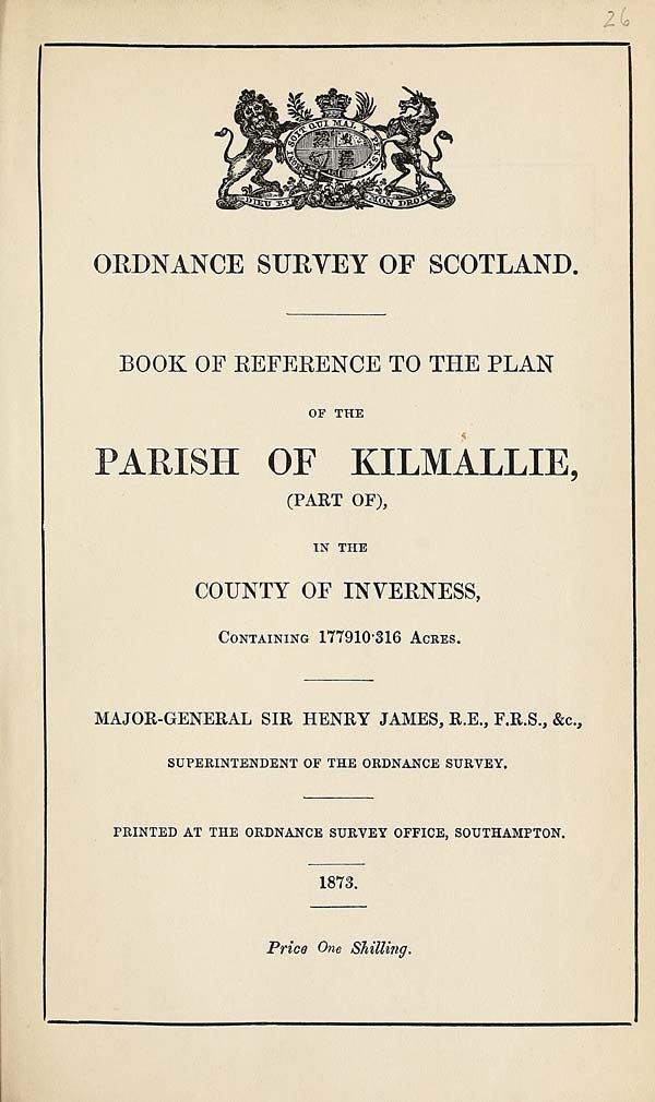 (629) 1873 - Kilmallie (Part of), County of Inverness
