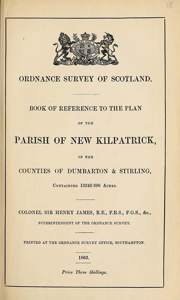 (367) 1863 - New Kilpatrick, Counties of Dumbarton and Stirling