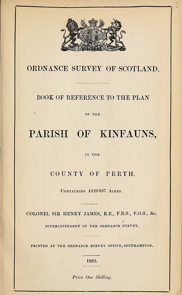 (25) 1862 - Kinfauns, County of Perth