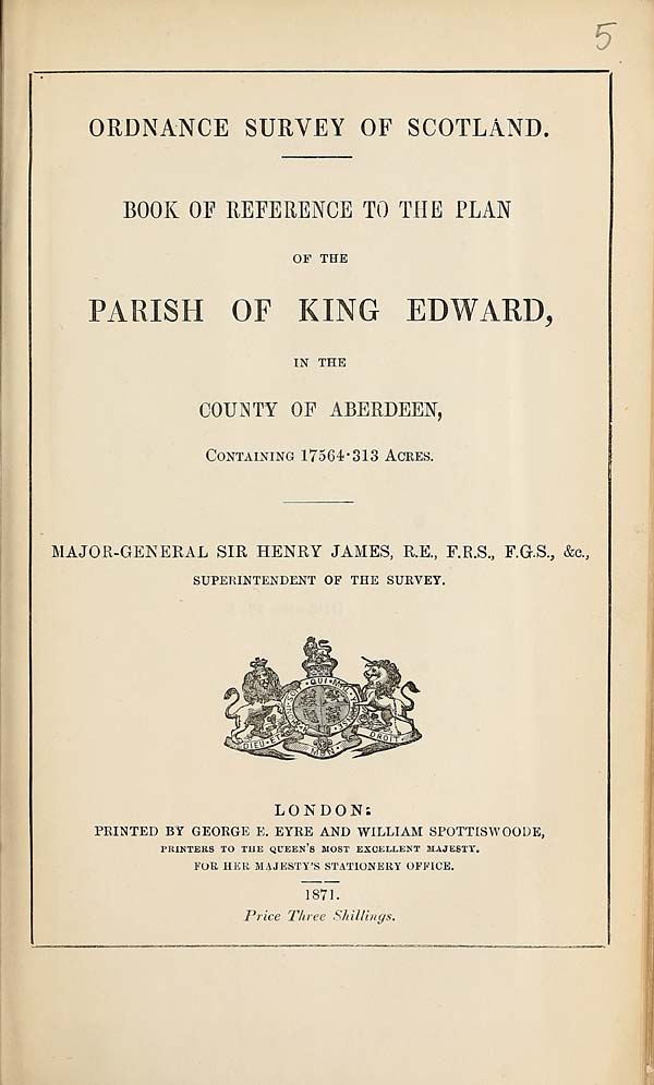 (85) 1871 - King Edward, County of Aberdeen
