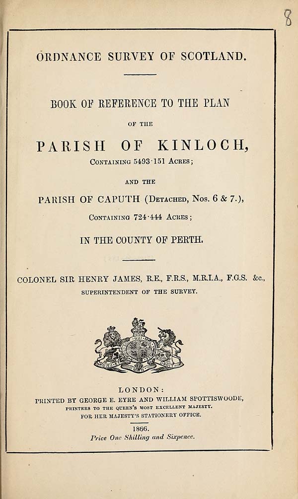 (165) 1866 - Kinloch, and Caputh (Detached Nos. 6 & 7) County of Perth