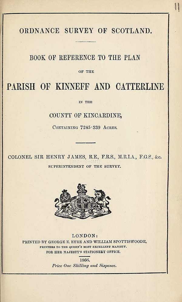 (211) 1866 - Kinneff and Catterline, County of Kincardine