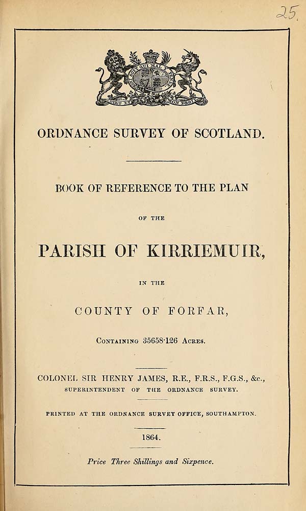 (555) 1864 - Kirriemuir, County of Forfar