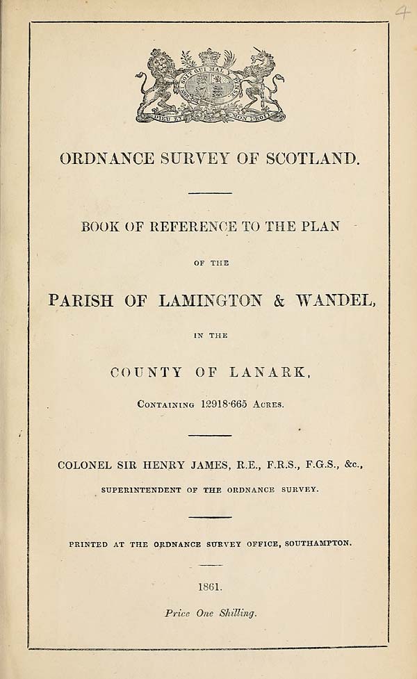 (63) 1861 - Lamington & Wandel, County of Lanark