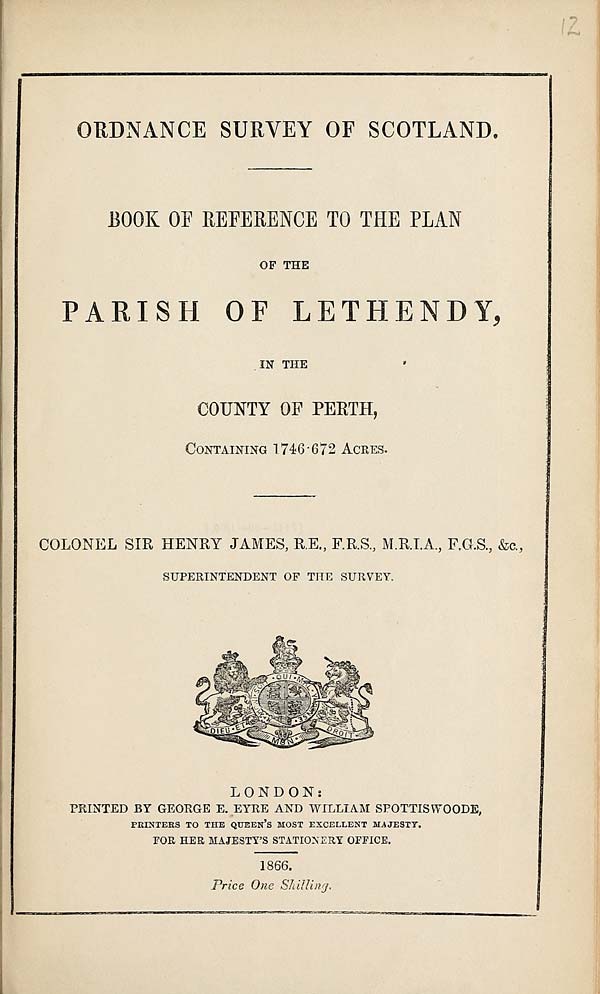 (355) 1866 - Lethendy, County of Perth