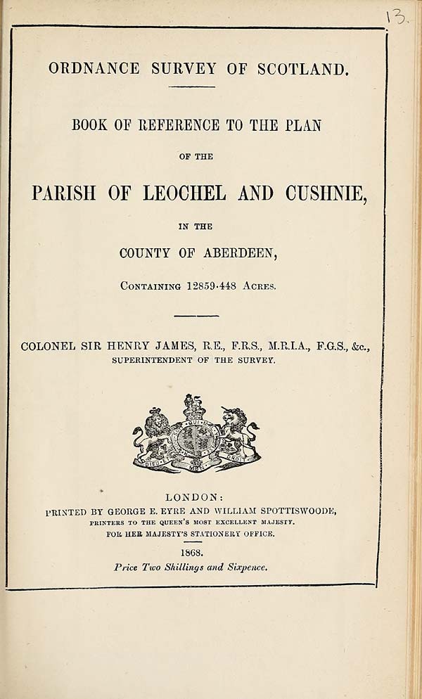 (367) 1868 - Leochel and Cushnie, County of Aberdeen