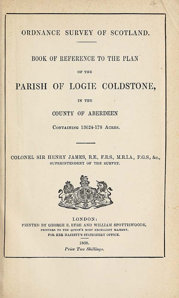 (79) 1868 - Logie Coldstone, County of Aberdeen