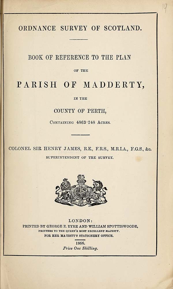 (405) 1866 - Madderty, County of Perth
