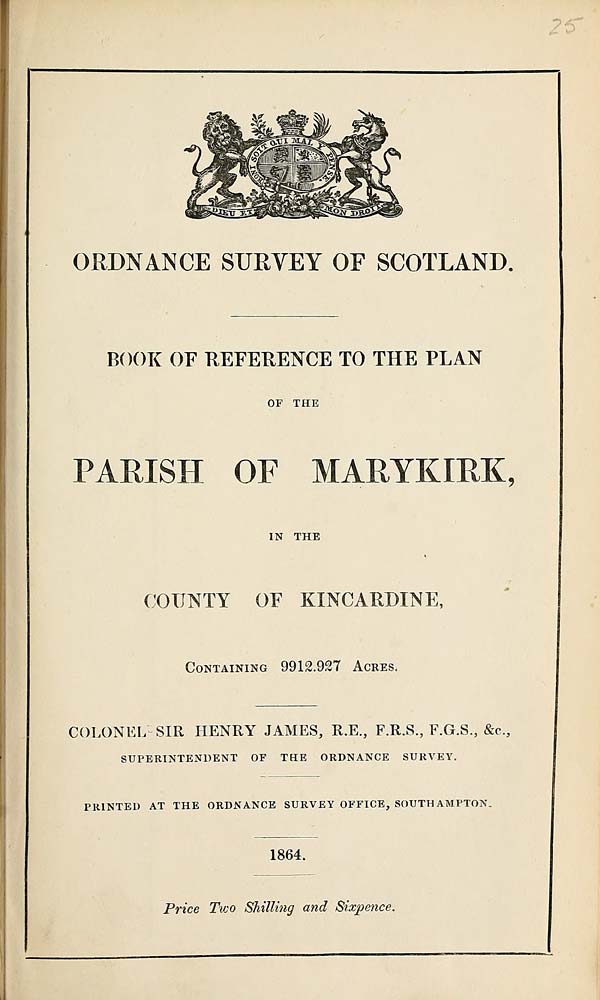 (579) 1864 - Marykirk, County of Kincardine