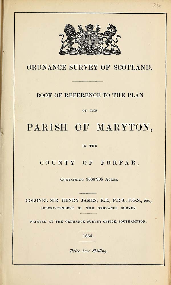 (605) 1864 - Maryton, County of Forfar