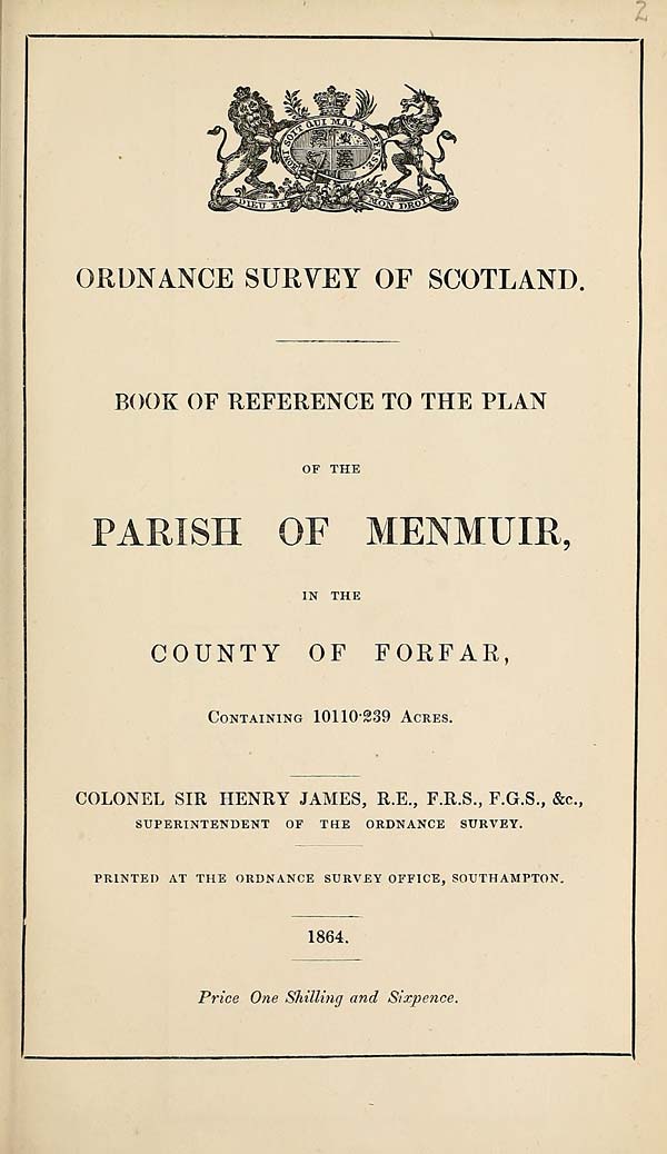 (87) 1864 - Menmuir, County of Forfar