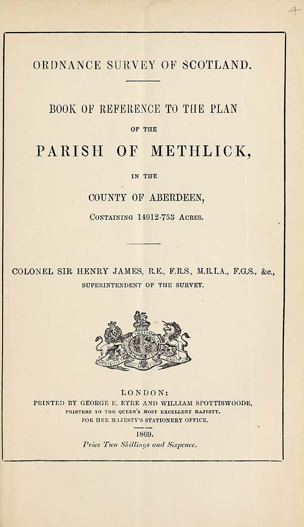 (121) 1869 - Methlick, County of Aberdeen