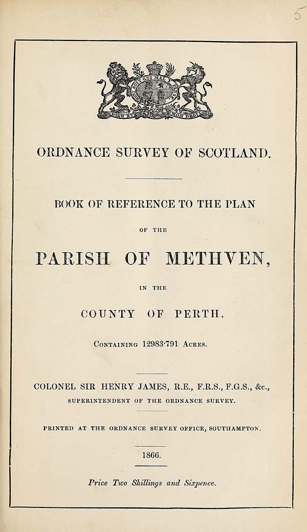 (153) 1866 - Methven, County of Perth