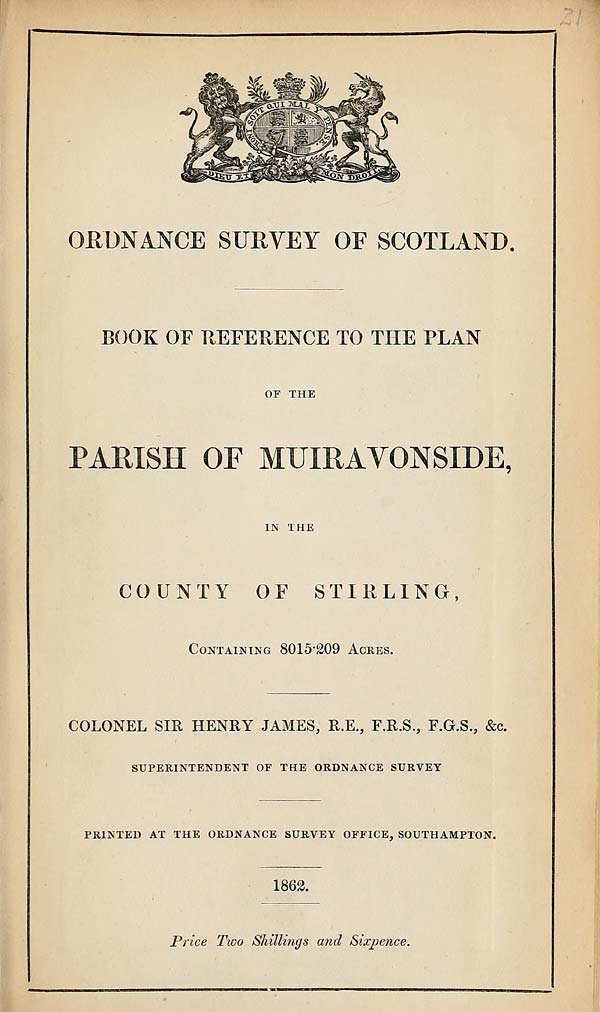 (703) 1862 - Muiravonside, County of Stirling