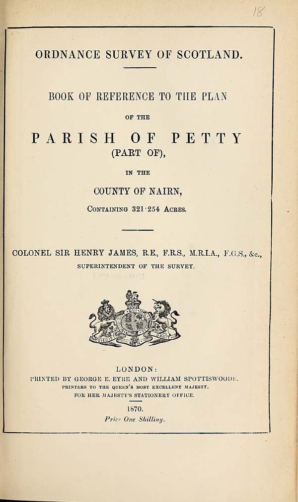 (447) 1870 - Petty (Part of), County of Nairn