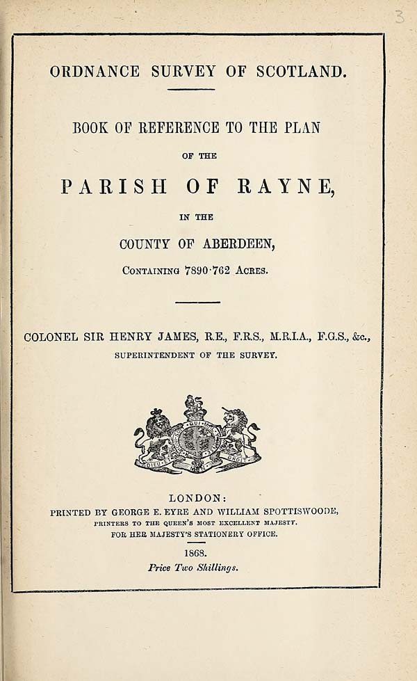 (67) 1868 - Rayne, County of Aberdeen