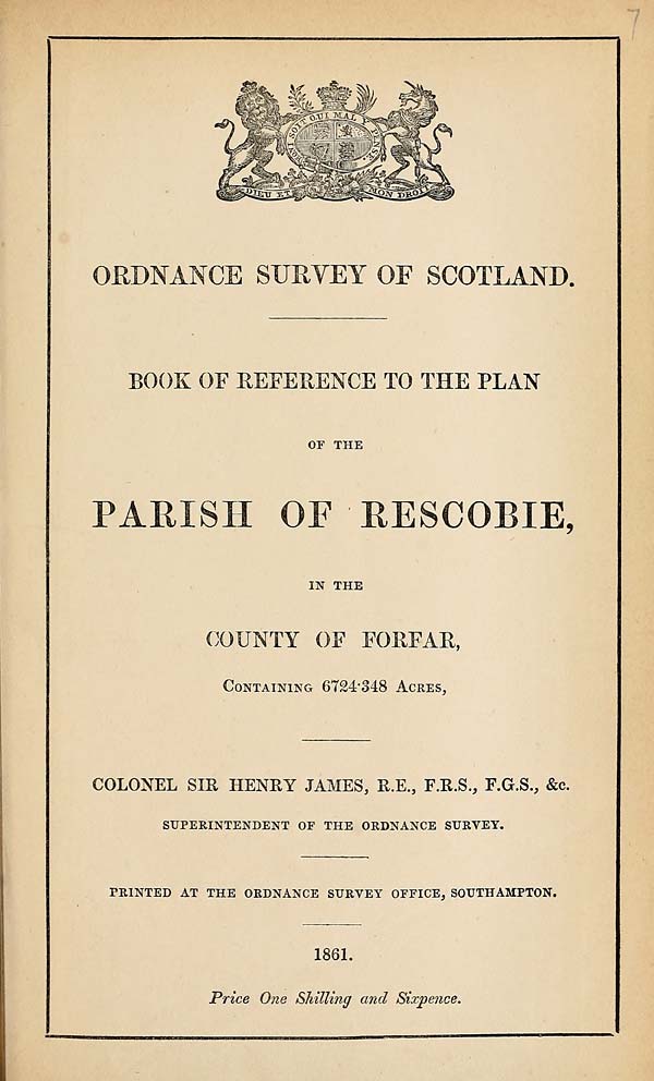 (155) 1861 - Rescobie, County of Forfar