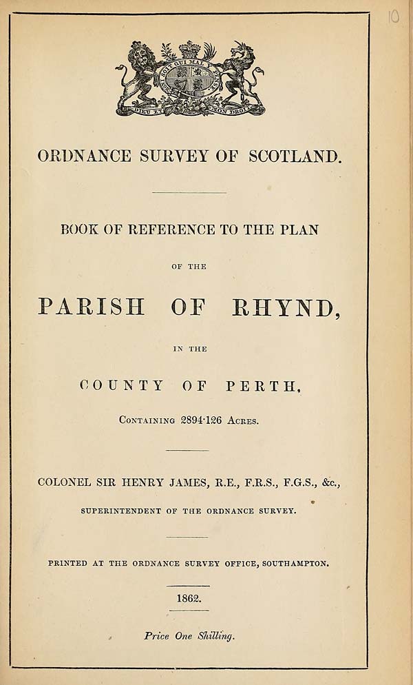 (231) 1862 - Rhynd, County of Perth