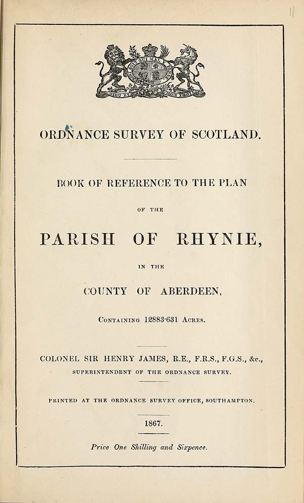 (251) 1867 - Rhynie, County of Aberdeen