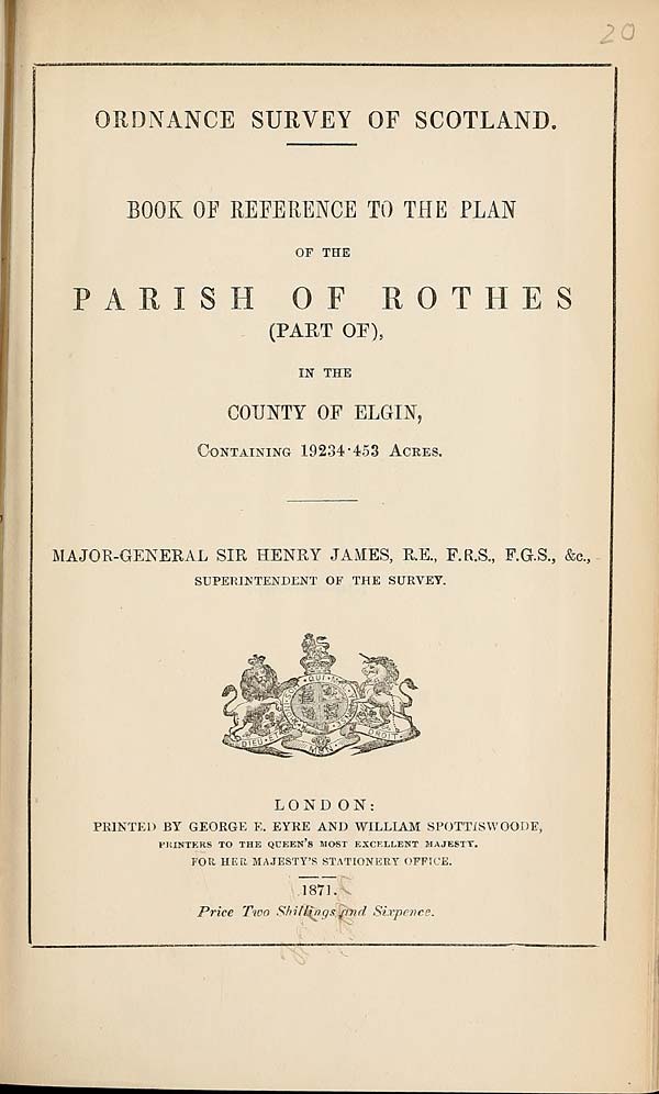 (437) 1871 - Rothes (Part of), County of Elgin