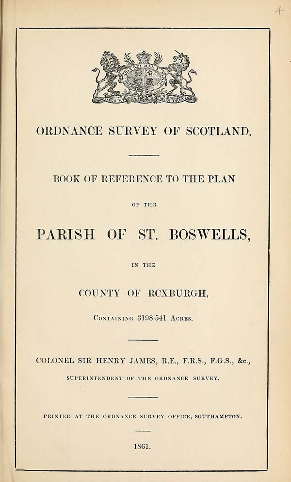 (75) 1861 - St. Boswells, County of Roxburgh