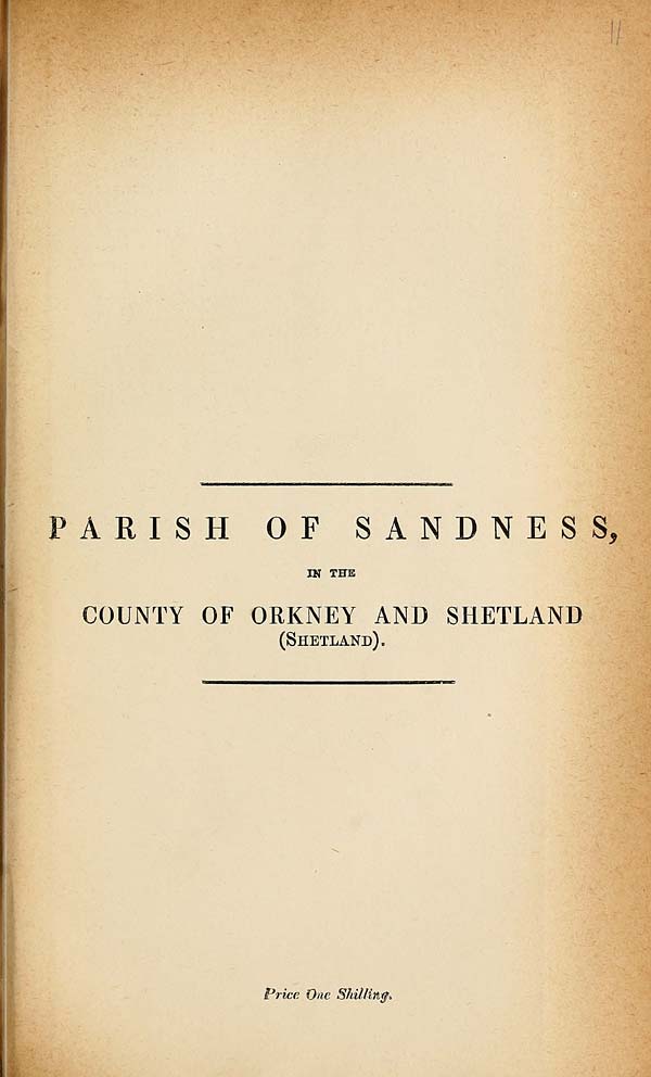 (349) 1880 - Sandness, County of Orkney and Shetland (Shetland)