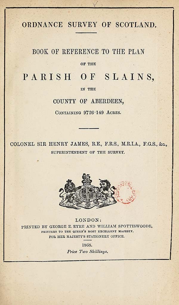 (7) 1868 - Slains, County of Aberdeen
