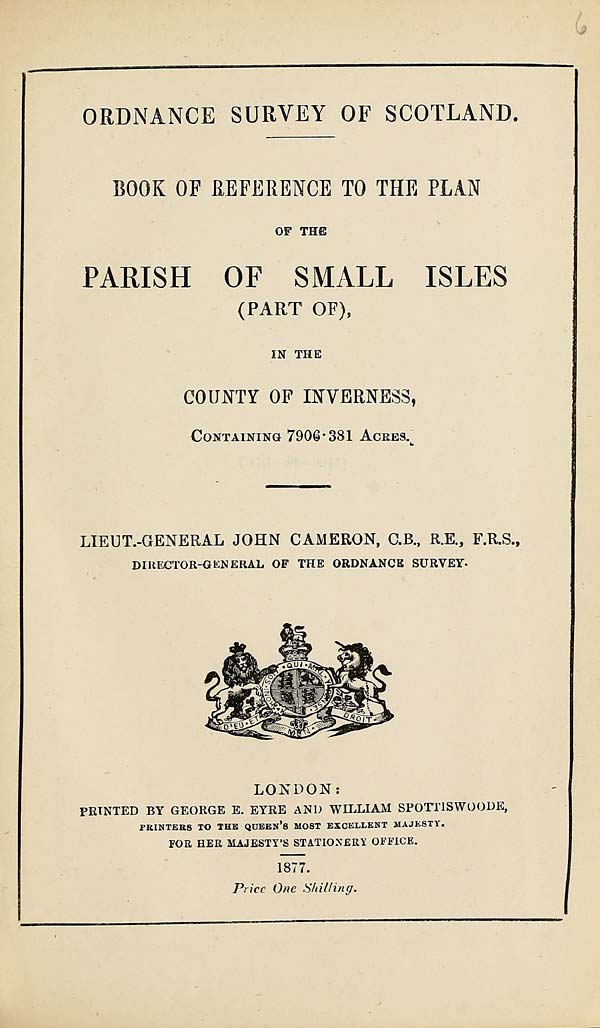 (109) 1877 - Small Isles (Part of), County of Inverness