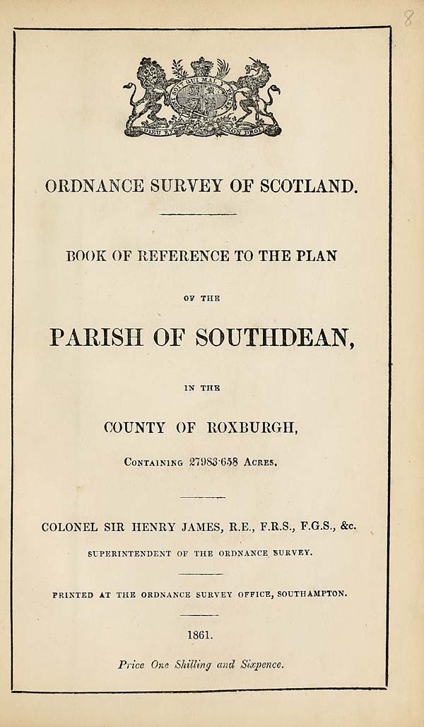 (145) 1861 - Southdean, County of Roxburgh