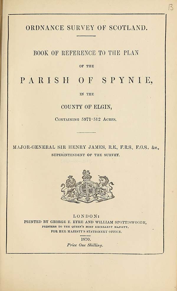 (293) 1870 - Spynie, County of Elgin