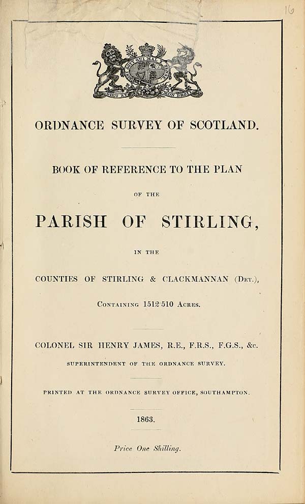 (343) 1863 - Stirling, Counties of Stirling and Clackmannan