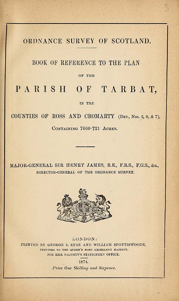 (67) 1874 - Tarbat, Counties of Ross and Cromarty