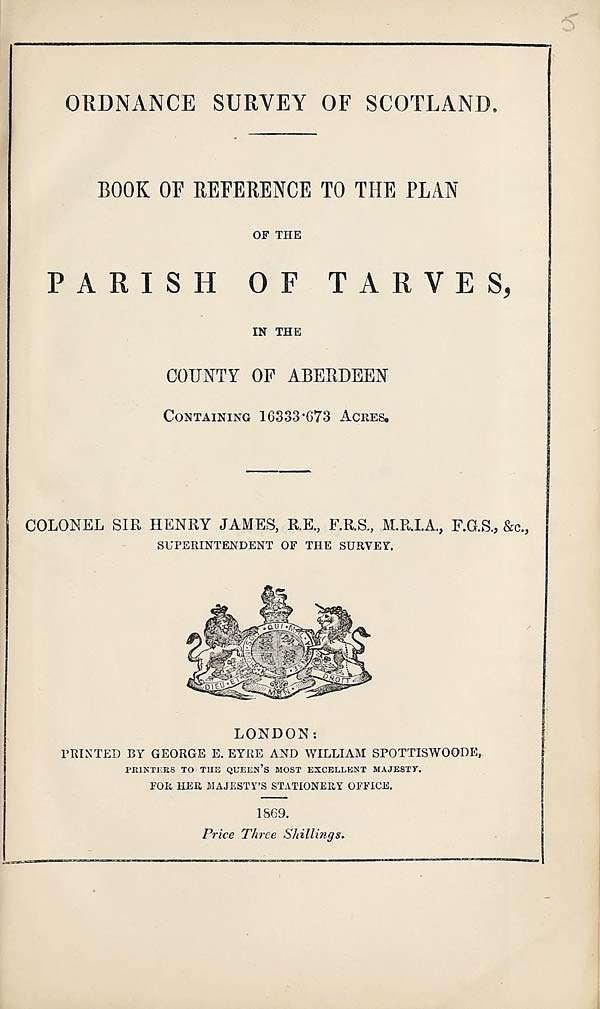 (111) 1869 - Tarves, County of Aberdeen