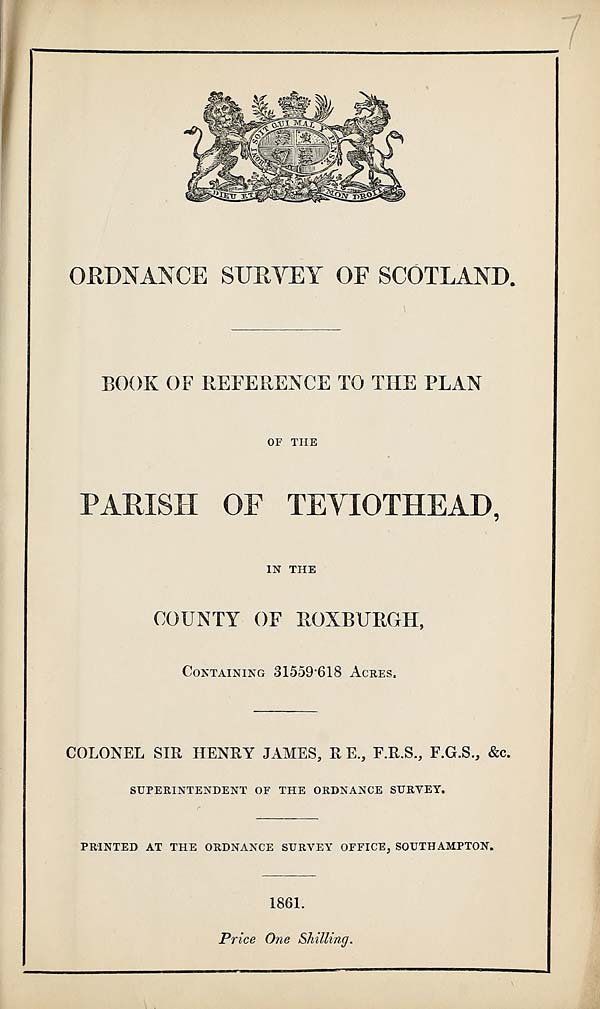 (177) 1861 - Teviothead, County of Roxburgh