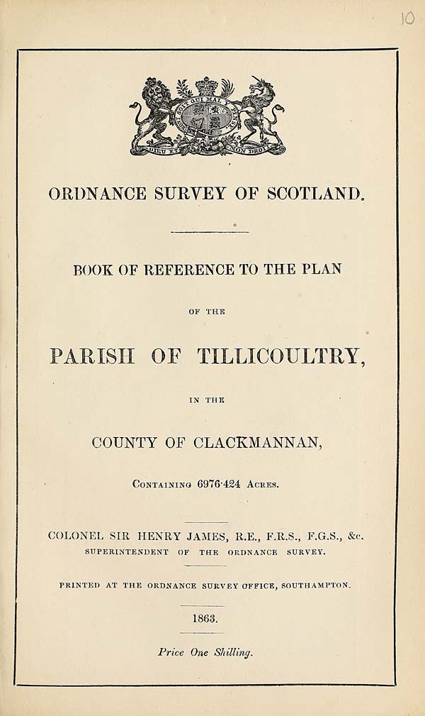 (269) 1863 - Tillicoultry, County of Clackmannan