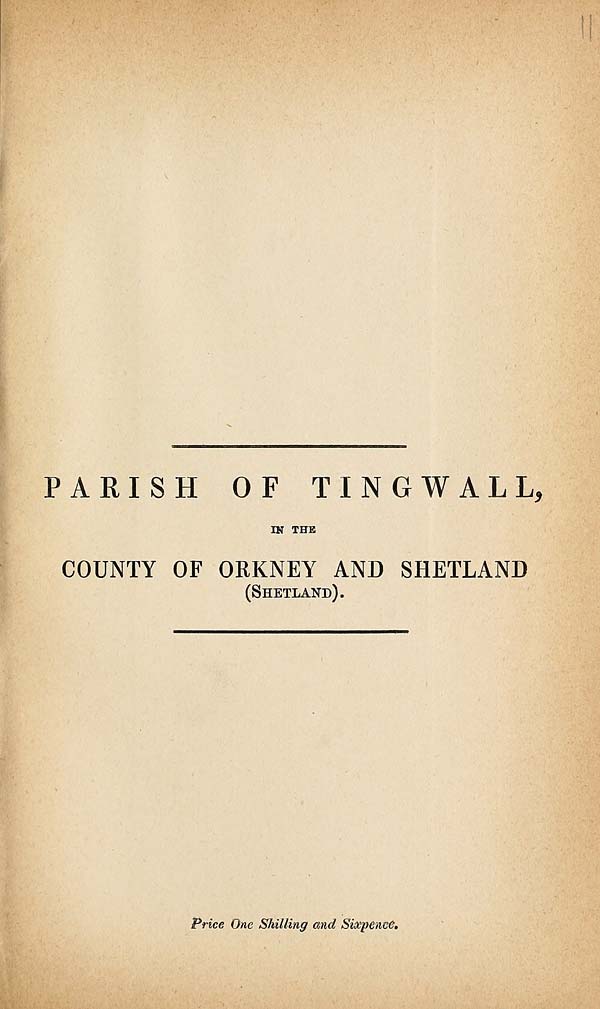 (285) 1880 - Tingwall, County of Orkney and Shetland (Shetland)