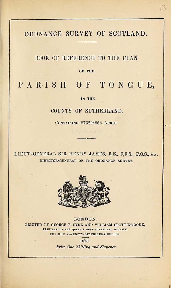 (333) 1875 - Tongue, County of Sutherland