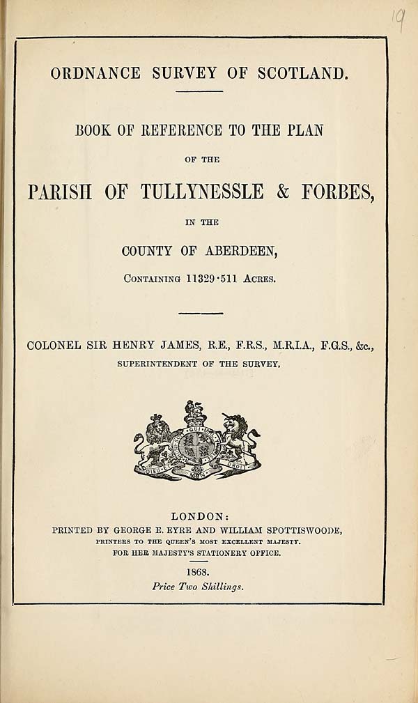 (453) 1868 - Tullynessle and Forbes, County of Aberdeen